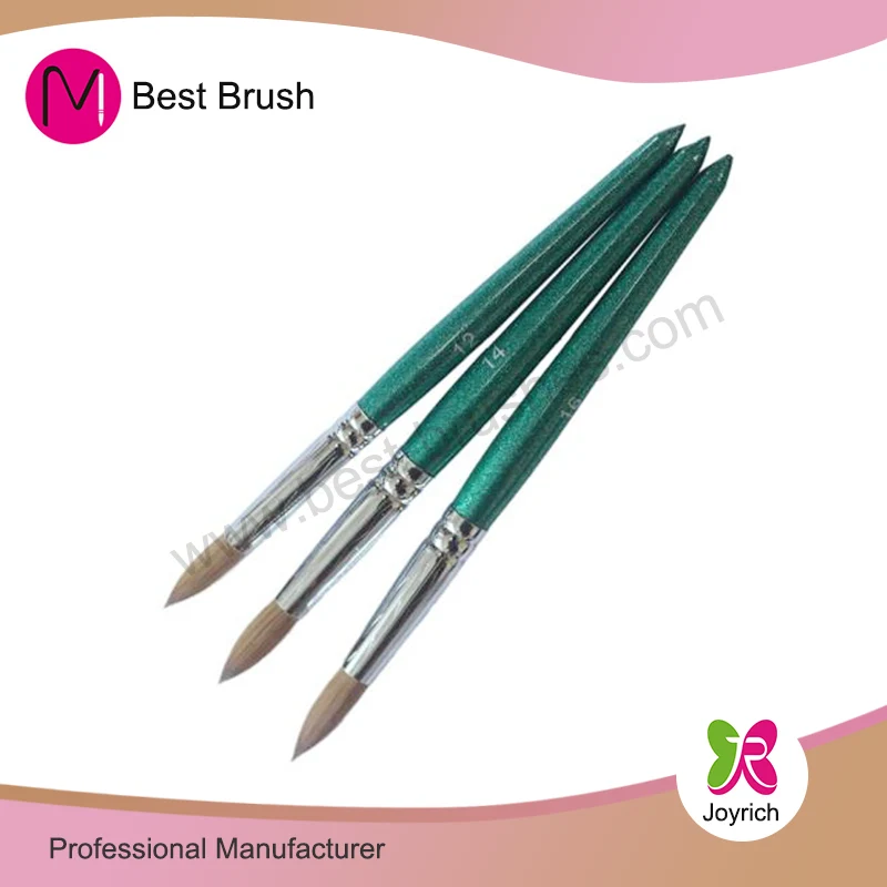 हरियो काठ कोलोन्स्की Acric nail ब्रश